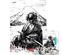 Puzzle de 1000 pièces pour Adolescents Samurai Ronin à l'encre Noire Jeu Familial Difficile et Stimulant adapté aux Personnes de 14 Ans et Plus (38x26cm)