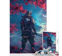 Puzzle de 1000 pièces pour Adolescents Samurai Sakura Journey Jeu Amusant et Difficile défi à relever soi-même Jouet de Collection pour Artistes Beaux-Arts (38x52cm)
