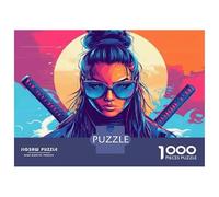 Puzzle De 1000 Pièces pour Adolescents Samurai Woman Art Print-1 Puzzles pour Adultes Analyse Et Logique Chaque Pièce Est Unique - Casse-tête Jeux De Société Familiaux 38x26cm/1000pcs