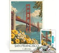 Puzzle de 1000 pièces pour Adolescents, San Francisco, CA, décoration Murale Jouet, décoration ou d'anniversaire 50x75cm