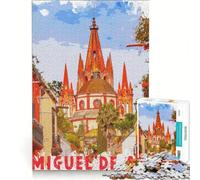 Puzzle de 1000 pièces pour Adolescents San Miguel De Allende Jeu éducatif Anti-Stress Amusant Cadeau de Noël ou d'anniversaire 38x26cm