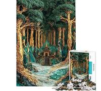 Puzzle de 1000 pièces pour Adolescents Sanctuaire du Bosquet Sacré Jeu Stimulant et Relaxant Course de Vitesse Manuelle Cadeau d'anniversaire (Taille 38x52cm)