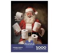 Puzzle De 1000 Pièces pour Adolescents Santas Toilet Paper Crisis Puzzle Jeu Manuel Difficile Difficile Cadeaux pour Les Amis Et La Famille 70x50cm/1000pcs