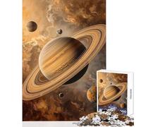 Puzzle de 1000 pièces pour Adolescents Saturne dans la dérive Cosmique Décoration Jouet et Cadeau pour Femmes et Hommes Jeu éducatif idéal pour Un Anniversaire ou Noël Dimensions 38x26cm