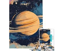 Puzzle de 1000 pièces pour Adolescents Saturne dans l'espace Un défi à relever pour Toute la Famille ! Jeu éducatif à partir de 14 Ans (38x52cm)