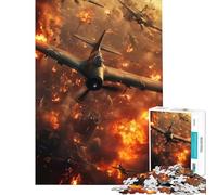 Puzzle de 1000 pièces pour Adolescents scène de Guerre aérienne défi éducatif Jeu de réflexion Difficile à partir de 14 Ans (50x75cm)