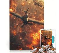 Puzzle de 1000 pièces pour Adolescents, scène de Guerre aérienne, Jeu éducatif, Course de Vitesse Manuelle, défi Unique 50x75cm