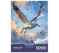 Puzzle De 1000 Pièces pour Adolescents Seagull Soaring Over Ocean Waves Puzzles pour Adultes Vacances À La Maison Tuer Le Temps Chaque Pièce Est Unique pour Les Jeux 52x38cm/1000pcs