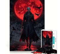 Puzzle de 1000 pièces pour Adolescents Seigneur Vampire de la Lune de Sang,Assemblage Fluide,Jeu de réflexion Amusant,Cadeau Relaxant,activité de Loisirs pour Noël (50x75cm)