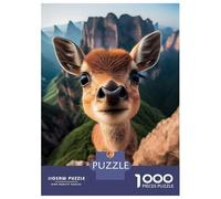 Puzzle De 1000 Pièces pour Adolescents Selfie of A Young Deer Puzzle Adulte Jeu Manuel D'assemblage De Motifs Idéal comme Cadeau 38x26cm/1000pcs