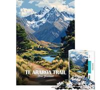 Puzzle de 1000 pièces pour Adolescents Sentier Te Araroa Paysage de Nouvelle-Zélande Jeu éducatif et Stimulant pour améliorer la mémoire (Dimensions 38x52cm)