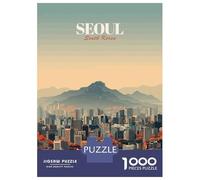 Puzzle De 1000 Pièces pour Adolescents Seoul South Korea Cityscape Puzzles pour Adultes - Défi Difficile - Activités Amusantes À La Maison pour Les Jeux 52x38cm/1000pcs