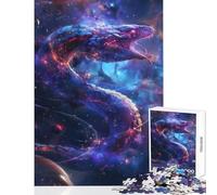 Puzzle de 1000 pièces pour Adolescents Serpent Cosmique dans Une nébuleuse Jouet Anti-Stress Cadeau d'anniversaire Jeu éducatif et Amusant à la Maison Dimensions 50x75cm