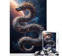 Puzzle de 1000 pièces pour Adolescents, Serpent Cosmique, Décoration intérieure, Jouet, Cadeau d'anniversaire, Jeu éducatif Chaque pièce est Unique Dimensions 38x52cm