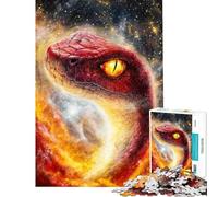 Puzzle de 1000 pièces pour Adolescents Serpent Cosmique Jeu Manuel Niveau de difficulté Difficile Stimule Le Cerveau (Dimensions 75x50cm)