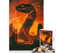 Puzzle de 1000 pièces pour Adolescents-Serpent du désert-Décoration intérieure-Jouet, œuvre d'art, Cadeau, Jeu Amusant, liste de souhaits avec Le Père Noël (Dimensions 50x75cm)