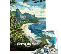 Puzzle de 1000 pièces pour Adolescents Serra Do Mar Brésil Jeux Amusants décoration intérieure activités ludiques à la Maison (Dimensions 50x75cm)