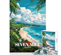 Puzzle de 1000 pièces pour Adolescents Seven Mile Beach Jamaïque Jeu éducatif Difficile et Stimulant Jouet à Monter soi-même Cadeau d'anniversaire Unique (75x50cm)