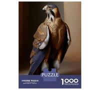 Puzzle De 1000 Pièces pour Adolescents Shaheen Falcon Oil Paint Puzzle pour Adultes Jouet Décoration Murale Cadeaux pour Femmes Interaction Parent-Enfant 52x38cm/1000pcs