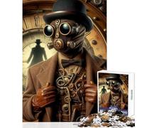 Puzzle de 1000 pièces pour Adolescents Sherlock Holmes Steampunk Jeu de 1000 pièces Idée Cadeau et Jouet Découpe de précision (38x26cm)