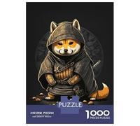 Puzzle De 1000 Pièces pour Adolescents Shiba Samurai Warrior Puzzle Jeux De Famille Décoration Murale Cadeaux Uniques pour Anniversaire Et Noël 52x38cm/1000pcs