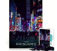 Puzzle de 1000 pièces pour Adolescents Shinjuku Night Sharp Cut Craft Cognitive Fun Play Idle Time Game Christmas Home Art (50x75cm)