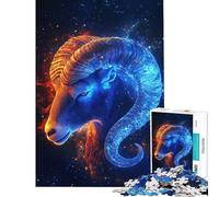 Puzzle de 1000 pièces pour Adolescents Signe du Zodiaque Bélier activités Amusantes à Faire à la Maison améliore la mémoire Jeux en Famille Convient aux 14 Ans et Plus (38x26cm)