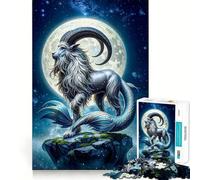 Puzzle de 1000 pièces pour Adolescents,Signe du Zodiaque Capricorne,Ajustement Parfait,Jeu de Concentration Amusant,Loisirs,décoration Murale de Noël (38x26cm)