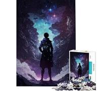 Puzzle de 1000 pièces pour Adolescents Silhouette d'un Dieu Cosmique Jeu éducatif et Casse-tête Idéal pour Les Couples Cadeau Amusant (Dimensions 75x50cm)