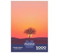 Puzzle De 1000 Pièces pour Adolescents Silhouette Tree Sunset Puzzle, Jouet, Décoration Murale, Défi Difficile, Cadeau pour Les Amis Et La Famille 38x26cm/1000pcs