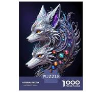 Puzzle De 1000 Pièces pour Adolescents Silver Dual Fox Casse-tête pour Adolescents - Jeu Difficile Et Stimulant - Cadeau 70x50cm/1000pcs
