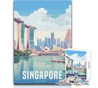 Puzzle de 1000 pièces pour Adolescents, Singapour, Casse-tête, Jeu Familial, décoration intérieure, idées Cadeaux, Dimensions:38x52cm