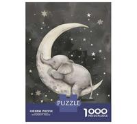 Puzzle De 1000 Pièces pour Adolescents Sleeping Baby Elephant Puzzles pour Adultes - Jeu Manuel - Décoration Intérieure - Cadeaux Uniques pour Anniversaire Et Noël 38x26cm/1000pcs