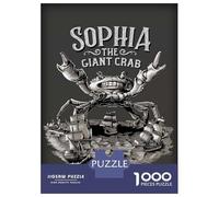 Puzzle De 1000 Pièces pour Adolescents Sophia The Crab Puzzles pour Adultes Jeux Relaxants Découpe De Précision Cadeaux De Noël Et d'anniversaire 38x26cm/1000pcs