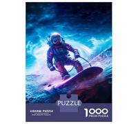 Puzzle De 1000 Pièces pour Adolescents Space Surfer Puzzle pour Adultes - Jouet Anti-Stress - Améliore La Mémoire - Défi Éducatif 52x38cm/1000pcs