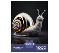 Puzzle De 1000 Pièces pour Adolescents Sparkling Silver Snail Puzzles pour Adolescents Jeux De Détente Difficulté Difficile Cadeaux pour Les Amis Et La Famille 52x38cm/1000pcs