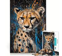 Puzzle de 1000 pièces pour Adolescents Splendeur du guépard » Jeu d'adresse,activité intellectuelle et relaxante,idéal pour Un Anniversaire (50x75cm)