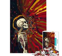 Puzzle de 1000 pièces pour Adolescents Squelette Accepter la Vie Jeu éducatif pour Apprendre améliorer la mémoire Cadeau d'anniversaire (Dimensions 38x52cm)
