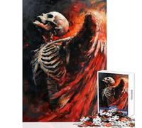 Puzzle de 1000 pièces pour Adolescents Squelette ailé Jeu éducatif Cadeau de Père Noël Secret Décoration Parfaite (38x26cm)