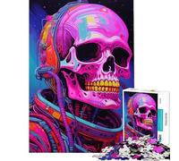 Puzzle de 1000 pièces pour Adolescents Squelette d'astronaute Idéal pour Un Anniversaire Noël ou Un séjour à la Maison Jeu éducatif pour Passer Le Temps Convient aux 14 Ans et Plus (38x52cm)