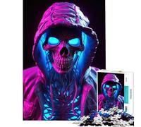 Puzzle de 1000 pièces pour Adolescents Squelette d'halloween (B) Jeu Familial Stimulant l'intelligence et Le Cerveau Jouet addictif Cadeau de Père Noël Secret Améliore la mémoire (Dimensions 38x26cm)