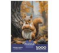 Puzzle De 1000 Pièces Pour Adolescents Squirrel with Nut in Autumn Forest Poster, Picture, Metal Print, Paint by Tesiga Puzzle Jeux De Famille Décoration Murale Cadeaux Uniques Pour Anniversaire Et No