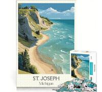 Puzzle de 1000 pièces pour Adolescents, St Joseph, Michigan, décoration Murale, stimule la mémoire, Cadeau Unique pour Un Anniversaire ou Noël 50x75cm