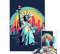 Puzzle de 1000 pièces pour Adolescents Statue de la Liberté Jeu Pratique éducatif et Amusant (75x50cm) idéal pour Les Femmes et Les Hommes Un pour Apprendre et s'amuser