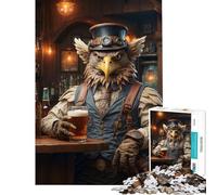 Puzzle de 1000 pièces pour Adolescents Steampunk Bière Griffon Activités Amusantes à la Maison Défi Difficile Jeu éducatif pour Les 14 Ans et Plus 50x75cm