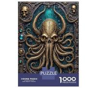 Puzzle De 1000 Pièces pour Adolescents Steampunk King Kraken Puzzle pour Adultes - Jouet Anti-Stress - Améliore La Mémoire - Défi Éducatif 38x26cm/1000pcs