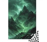 Puzzle De 1000 Pièces pour Adolescents Stormy Mountain with Lightning Strikes Puzzle Adulte Jeu Familial Analyse Et Logique Cadeaux d'anniversaire Et Cadeaux Uniques 38x26cm/1000pcs
