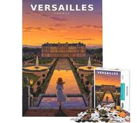 Puzzle de 1000 pièces pour Adolescents Style Anime Vintage Paysage de Versailles et Jardin Jeu éducatif et intellectuel pour Les Amateurs de Jeux Une véritable œuvre d'art (50x75cm)