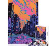 Puzzle de 1000 pièces pour Adolescents Style BD Cyberpunk décoration Murale Cadeau d'anniversaire Jeu Relaxant renforce Les Liens Amoureux Dimensions 38x26cm