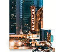 Puzzle de 1000 pièces pour Adolescents,Style Chicago,graphismes épurés,Jeu de logique,Divertissement,Cadeau d'anniversaire (38x52cm)